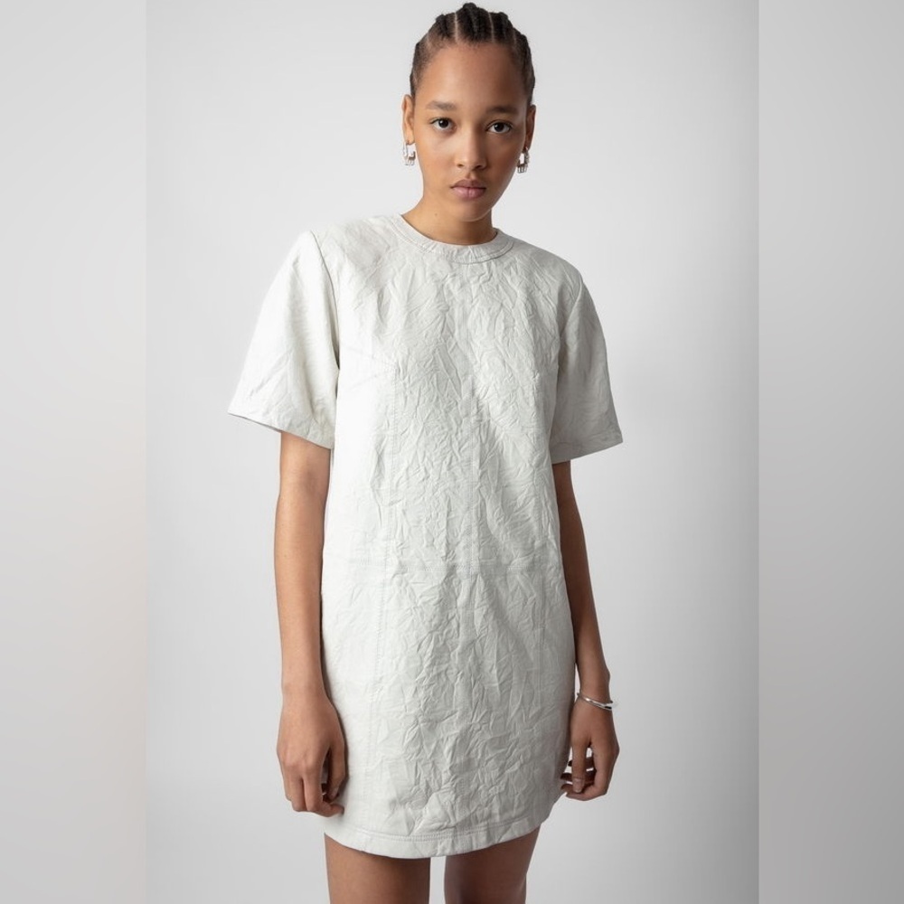 Zadig and Voltaire crinkle leather dress